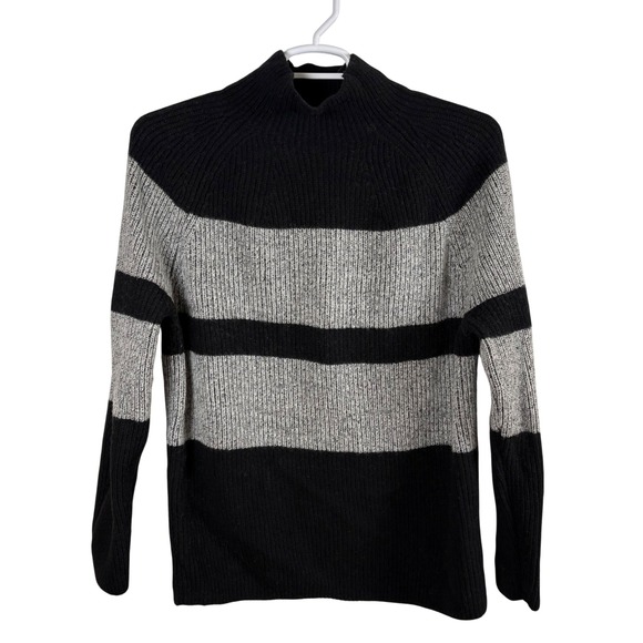 Banana Republic Other - Banana Republic Men's Chunky Knit Sweater Lg Black Gray Wool Blend Fisherman